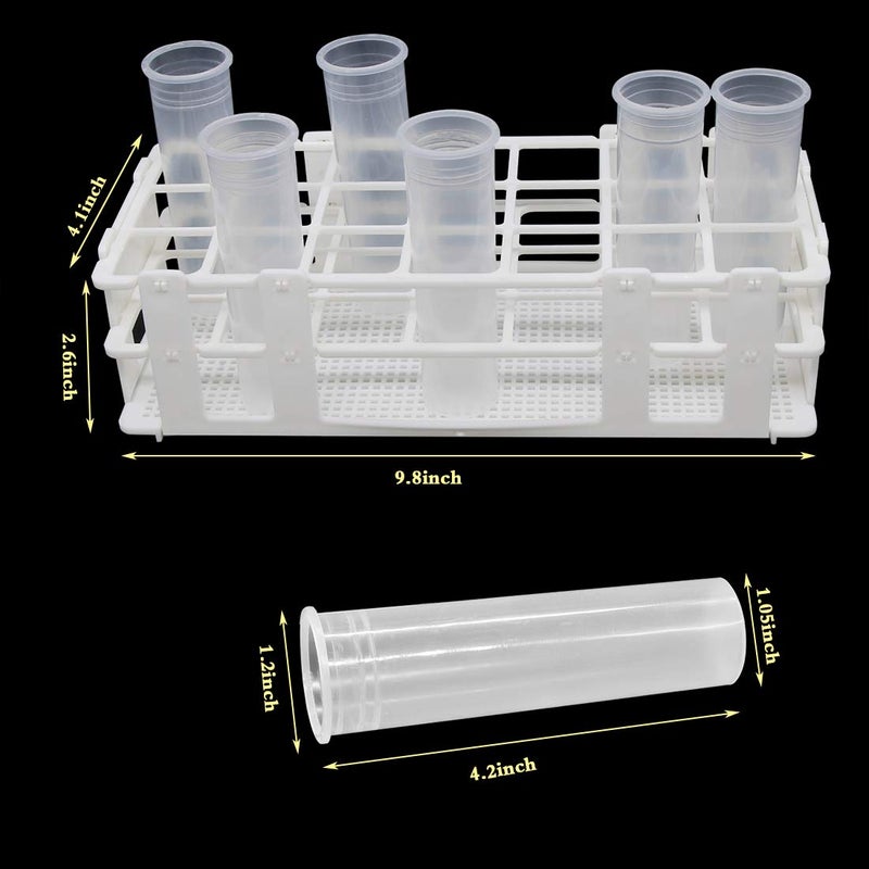 Tirifer 21 Pack 60ml Large Floral Tubes with Rack Holder for Milkweed Cuttings, Raising Caterpillars, Monarchs, Butterflies, Flower Arrangements - Image 5